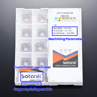 Inserto de Fresado de Carburo SEHT 1204, Inserto de Fresado Indexable Recubierto para Acero Inoxidable, Fresado CNC de Alta Precisión
