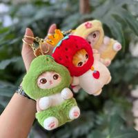 Boneka Gantungan Kunci Kucing Hiu Lucu Berpakaian Buah, Boneka Kartun, Liontin Tas, Grosir