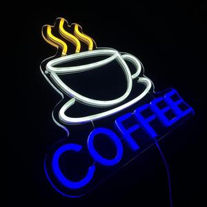 Applique murale LED multicolore vibrante pour cafés restaurants jaune blanc bleu enseigne néon décor accrocheur pour cafés boissons - Product Image 2