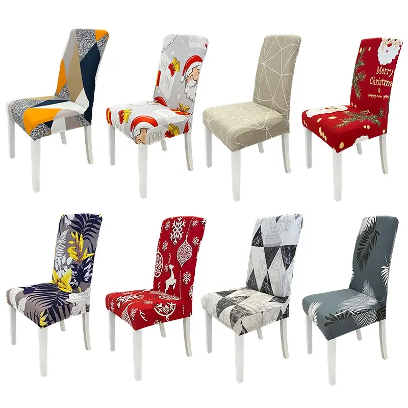Лидер продаж, популярный набор чехлов на стулья с принтом, 1, 2, 4, 6 шт., ODM, OEM, эластичные чехлы на стулья