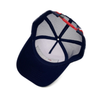 Vente en gros de chapeau de camionneur en maille personnalisé Votre conception Australie Casquettes de sport à rayures latérales et à profil haut Casquette en maille de baseball avec logo brodé