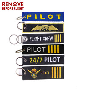 Fábrica OEM de llaveros bordados, llaveros bordados con logotipo personalizado para quitar el avión antes del vuelo - Product Image 2