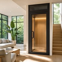 Ascenseur domestique sur mesure 320 kg, petit ascenseur de villa intérieur/extérieur panoramique, conception sans gaine CE EN81