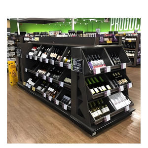 أرفف سلكية حديدية عالية السعة مزدوجة الجوانب للخدمة الشاقة لسوق النبيذ وسوبر ماركت بقالة - Product Image 2