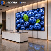 Écran OLED intérieur à pas fin P1.5 P1.86, mur vidéo, installation fixe, salle de réunion, présentation professionnelle, HDR10, 450 nits