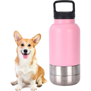 2025 3 1 32oz 64oz Stylish Simple Waterproof Portable Dog Water Bottle Bowls Stainless Steel Insulated Outdoor Travel Customized - Product Image 6