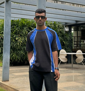 定制刺绣t恤棉质运动衫t恤超大足球运动衫 - Product Image 3