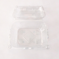 Boîtes en plastique PET transparentes personnalisées de 250 g, contenants recyclables pour fruits frais, légumes, concombres, sushis, nouilles, jus
