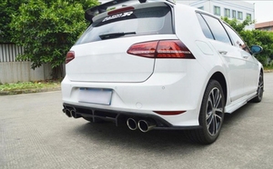 Labio difusor de parachoques trasero de fibra de carbono para Volkswagen VW <span class=keywords><strong>GOLF</strong></span> 7 VII MK7 <span class=keywords><strong>R</strong></span> 2014 - <span class=keywords><strong>2017</strong></span> - Product Image 3