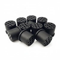 Bouchon d'étanchéité personnalisé étanche 8 voies en caoutchouc EPDM/Silicone, durable, 30~90 Shore, pour câbles à fibre optique multiples, anti-poussière