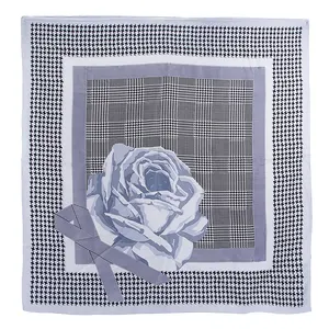 Runlin Factory Wholesale Custom Handmade Silk Latest Design Best Selling Printed Scarves for Women