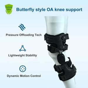 Rodillera OA ligera y ajustable con bisagra vertical única para alivio medial/lateral <span class=keywords><strong>de</strong></span> la osteoartritis - Product Image 2