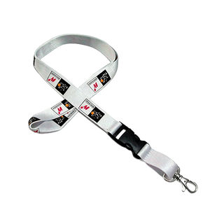 カスタム20mm幅の丈夫なランヤード |   IDカード用ネックストラップ カスタムプリント昇華ロゴ入りネックストラップ ポリエステル製ネックストラップ - Product Image 4