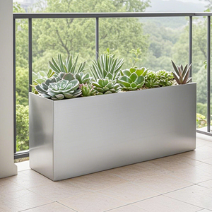 Xiangsheng giardino in acciaio inox fioriera scatola di fiori in metallo per il mercato all'aperto vaso di fiori - Product Image 5