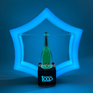 Nightclub Bar Lounge Custom LOGO Hexagonal LED champagne Bottle Presenter <strong>VIP</strong> Glorifier Display Bottle Holder <strong>Stand</strong> - Product Image 6