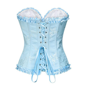 Corsets en dentelle de style européen et américain en gros, sexy, avec bretelles adhésives, gainants, soutien abdominal et pectoral, corsets ajustés - Product Image 5