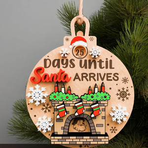 Colgante de caramelo en forma de Papá Noel transfronterizo nuevos adornos de cuenta regresiva de Navidad para decoración de regalo artesanal de fiesta en casa - Product Image 3