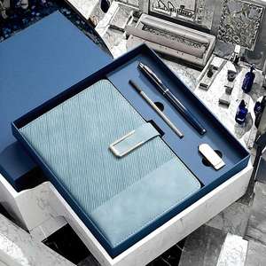 2025 New Arrivals Custom A5 <b>Notebook</b> Gift <b>Set</b> Elastic Strap Pen Holder PU Leather Printed Logo Mother's Day Trending Promotional - Product Image 3