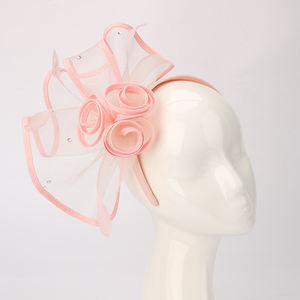 Guangzhou Fashion Ladies Bridal <strong>pink</strong> Womens Church <strong>Fascinators</strong> Hat Headwear <strong>Headband</strong> - Product Image 3