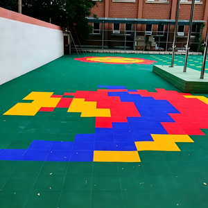 Commercial Grade Thermoplastic Mosaic Interlocking Flooring Non-slip Shock-absorbing Easy Lock Install - Product Image 1