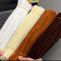 Pembersih Pipa untuk Rangkaian Bunga 30cm, Batang Chenille, Kawat Bulu, Perlengkapan Kerajinan DIY untuk Membuat Buket Bunga Buatan Tangan