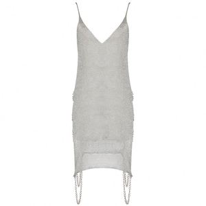 Nuevo estilo de verano de una pieza traje de baño ropa de playa Crochet recortado vestidos de red Sexy Club vestidos de noche señoras ropa de playa - Product Image 6