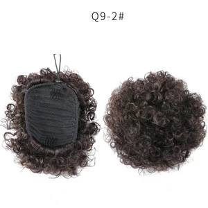 Extensions courtes synthétiques de 27cm et 125g, postiches <span class=keywords><strong>chignon</strong></span> afro, queue de cheval bouclée crépue et bouclée <span class=keywords><strong>pour</strong></span> femmes noires - Product Image 4