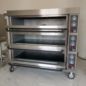 Équipement de boulangerie commerciale de Guangzhou fonction de cuisson de four à gaz/électrique de 3 ponts et 6 plateaux pour le gâteau de pain pour la boulangerie de <span class=keywords><strong>cuisine</strong></span> - Product Image 3