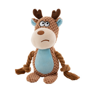 Eco-Friendly <b>Plush</b> Animal Interactive Squeaky Toy with Cartoon Design Cotton Material Chew-Ready for Dogs - Product Image 4