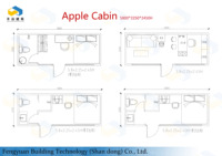 Nuevo Diseño 2025: Cabaña Moderna Tipo Apple, Portátil, Móvil, Prefabricada, de Acero, Impermeable, para Exteriores, de 20 y 40 Pies