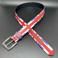 Модный унисекс-ремень из искусственной кожи с принтом «Американский Лондон» и масляной живописью, повседневный, для джинсов, с изображением автомобиля и денег, в стиле High Street