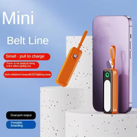 5000mAh 10000mAh Petit chargeur portable Power Bank 10W/22.5W charge rapide avec câbles intégrés Mini Powerbank pour téléphone portable
