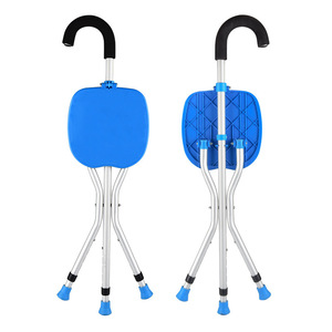 Folding Tripod Cane Stool Adjustable Aluminum Alloy Height Adjustable Durable Lightweight for Seniors and Elderly - Product Image 2
