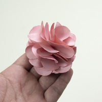 Bunga Kain Satin 3,5cm untuk Dekorasi, Dapat Dijahit, untuk Gaun Pengantin, Jepit Rambut Bayi, Sepatu, Kotak Hadiah, Kerajinan Dekorasi