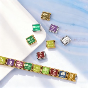 Bracelet à breloques italien tendance, bracelet personnalisé en acier inoxydable, vente en gros, bracelet à breloques Y2K, bracelet DIY pour femme, cadeaux d'anniversaire - Product Image 4