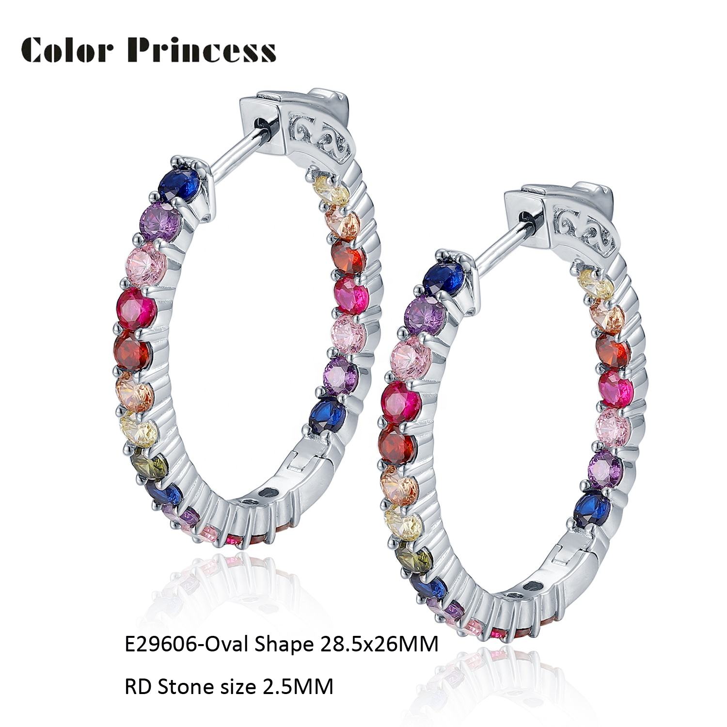 rainbow hoop earrings