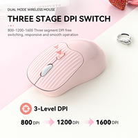 M278 Mouse Isi Ulang Dual Mode 2.4GHz Bluetooth 5.2 Ergonomis Senyap Tombol Bertekstur Anti Selip 500mAh Tipe C OEM ODM