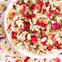 Fournisseur d'usine : Mélange de fleurs comestibles (tranches de jasmin séchées naturelles et petits pétales de rose) pour sachets de tisane, vente en gros en vrac