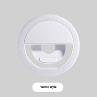 Lampe Téléphone Portable Rechargeable RK12 à Clip et Anneau pour Streaming en Direct, Selfie, Éclairage Beauté, Accessoire de Téléphone Mobile