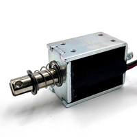 Électroaimant à poussée et traction DC12V 2.1A 3N Force, course 8mm, cadre métallique, fixation par vis, solénoïde à verrouillage pour instruments médicaux