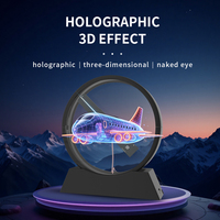 Nuevo Ventilador Holográfico 3D Portátil con Control por Aplicación Móvil, Holograma de Alta Resolución de 15 cm, Uso en Interiores/Exteriores, Garantía de 2 Años