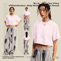 2025 nouveau haute qualité femmes surdimensionné recadrée T-shirts personnalisé femmes Vintage coton Solona robes mixtes T-shirt Dtg impression