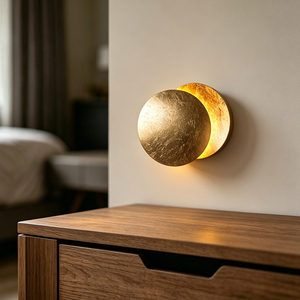 Lámpara de Pared LED Giratoria con Diseño de Eclipse <span class=keywords><strong>Solar</strong></span> y Lunar para Dormitorio, Escalera, Sala de Estar y Decoración de Paredes - Product Image 1