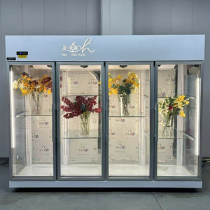 Precio de fábrica 1/2/3 Puerta de vidrio Flor fresca Refrigerador Exhibición Refrigerador vertical Gabinete - Product Image 1