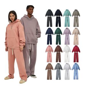 Ensemble de sweats à capuche classiques personnalisés pour hommes Sifot Wholesale, 400 g/m², coton surdimensionné, technique de broderie douce pour la peau, imprimé ODM - Product Image 1