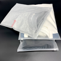 Pochette à fermeture éclair givrée personnalisée pour T-shirts, vêtements de sport, maillots de bain, sacs de rangement transparents en plastique pour vêtements