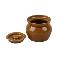 Pot de stockage d'aliments en céramique micro-ondable écologique couvercle de marmite à ragoût récipient de cuisine compatible avec le camping et le jardinage
