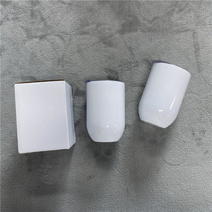 12oz USA WarehouseEgg en forme de voyage facile à <span class=keywords><strong>sublimation</strong></span> adapté aux blancs de <span class=keywords><strong>sublimation</strong></span> de <span class=keywords><strong>four</strong></span> tasses à eau en verre à vin pour le bricolage - Product Image 2