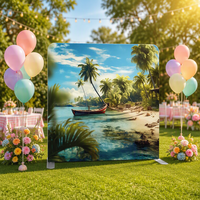 Support d'affichage pliable en aluminium avec toile tendue à motif paysager extérieur pour exposition commerciale et décoration d'intérieur