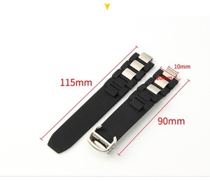 Cinturino per Orologio in Silicone Nero di Lusso 20mm con Chiusura Argento Traspirante Compatibile con <span class=keywords><strong>Modelli</strong></span> <span class=keywords><strong>Cartier</strong></span> 21 W10198U2 W10125U2 W10197U2 - Product Image 5